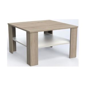 Table Basse Table De Salon Carre Bois Massif 60 X 60 X 45 Cm