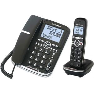 Téléphone fixe Téléphone sans fil - Daewoo - DTD5500 - LCD - LED 