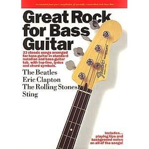 PARTITION Great Rock For Bass Guitar, Recueil pour Guitare basse édité par Music Sales référencé : MUSAM975843