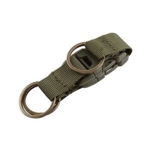 Porte-clé ceinture clip mousqueton + anneau métal robuste et discret simili  cuir
