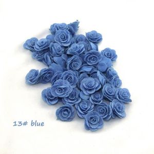 FLEUR ARTIFICIELLE 48pcs - 13 bleu - Bouquet de fleurs de camélia art