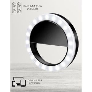 PERCHE - CANNE SELFIE Selfie Ring Light, lampe de téléphone, LED sur Rin