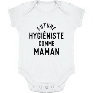 BODY body bébé | Cadeau imprimé en France | 100% coton | Future hygiéniste comme maman