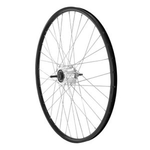 Roue VTT Fixie 700 Rouge – Jante Alu, Axe Plein, Moyeu Noir Flip-flop 36 Trous