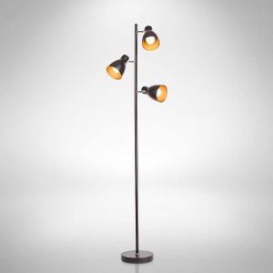 LAMPADAIRE B.K.Licht lampadaire LED vintage, lampe à pied design rétro, 3 spots orientables, ampoules E27 LED ou halogène, hauteur 166,5 cm79