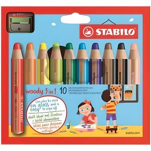 Stabilo Woody Lot de 5 Crayons de couleur Violet fonc/é
