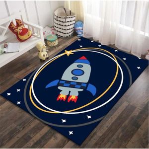 TAPIS DE CUISINE Tapis de fusée de l'univers spatial, tapis de jeu pour enfants, tapis de chambre d'enfant de 80 cm x 150 cm