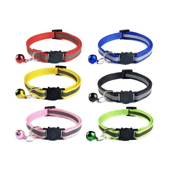 Gyapet Collier Pour Chat Rose Leopard Avec Nœud Papillon Et Clochette - Collier De Sécurité Réglable 17,8-28 Cm Pour Chaton Et Petit Chien