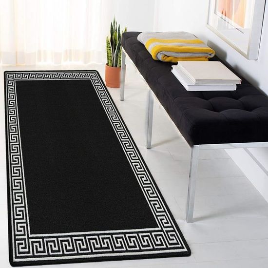 tapis de coureur de salle tapis de sol 80 x 150 cm tapis de sol gris creme avec antiderapant pour la cuisine de bureau a domicile cdiscount maison