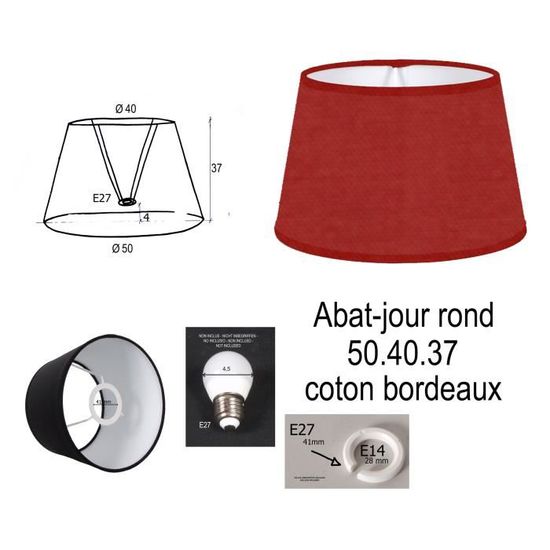 Abat-Jour Tambour Rotin Housoutil Lot De 2 Cylindrique E27/E14 Style Campagnard