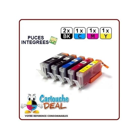 Cartouches De Recharge Vides Pour Canon CLI551 / PGI550 – Lot De 6 – Encros Fabriqué En France