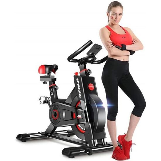 Vélo Biking Vélo d’Appartement Cardio Appareil Fitness Sport Avec Anti-Résistance Pouls à la Main+Capteur Cardiaque+LCD écran