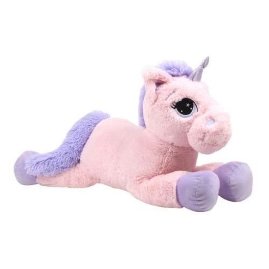 Grande Licorne Rose Et Mauve 70Cm Peluche - Cdiscount Jeux - Jouets