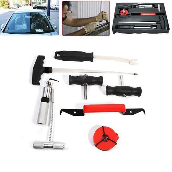 7 pcs Kit d'outils de retrait de pare-brise Décapeur de verre à vent  automobile pour voiture - Cdiscount Auto