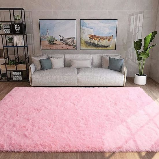 Tapis Rond Salon Shaggy Descente De Lit Chambre Grande Taille Tapis