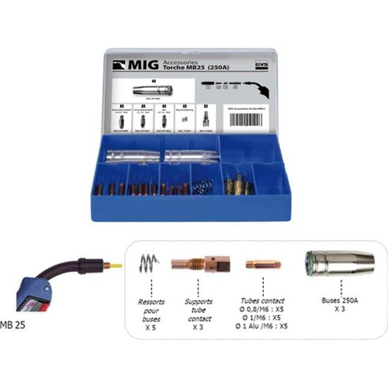 GYS 041233 Mig 250 GYS Coffret torche Mb25 