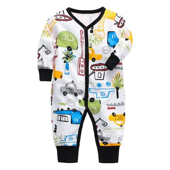 Lot De 3 Pyjamas Bébé En Bambou - Avec Moufles Et Pieds Antidérapants