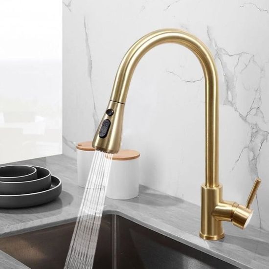 Robinet De Cuisine Rétractable Artifacts Par KOHLER Bronze Brosse Vibrant A Montage En Surface 99259 Bv 332002464