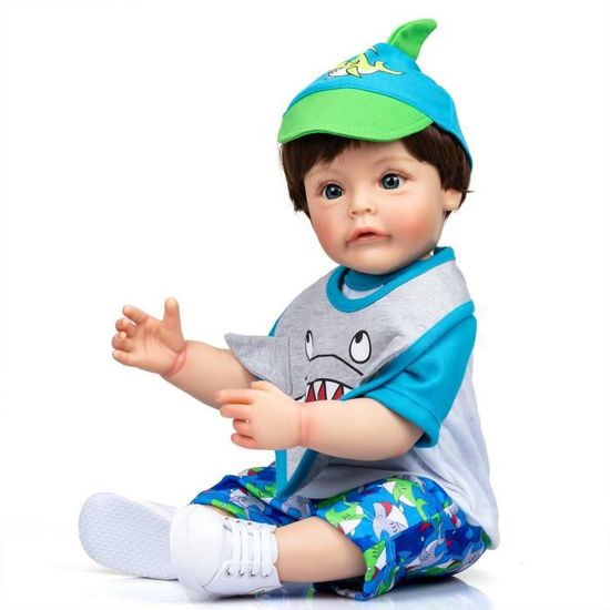 Reborn petite fille entièrement en silicone mou et flexible