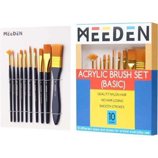 Stylex Lot De 10 Pinceaux École – Poils Fins Et Bombés, Idéal Débutants Et Classes