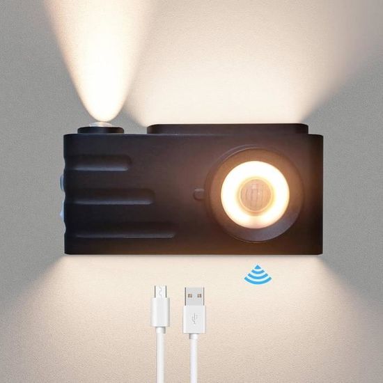Lampe Murale LED Sans Fil Avec Télécommande Et Détecteur De Mouvement – Rechargeable, Magnétique, 3 Modes, Idéale Pour Escalier, Couloir, Chambre