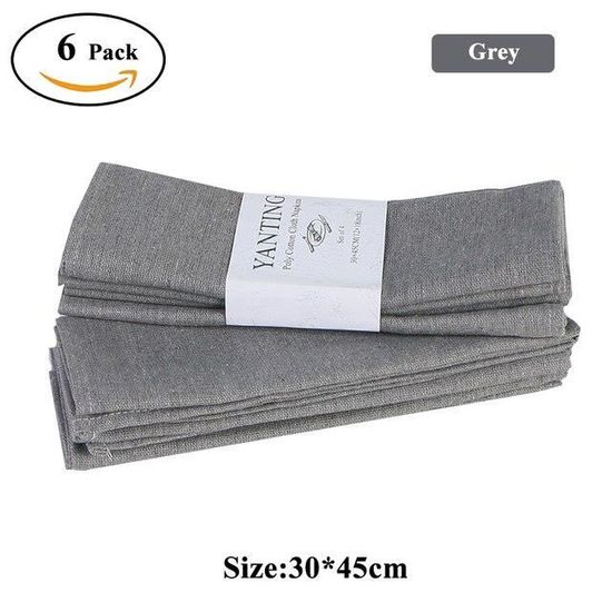 Lot De 6 Serviettes Visage Microfibre Bambou - 28x28cm - Réutilisables