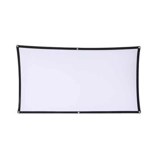 Écran De Projection 60 Pouces 4K HD – Portable, Infroissable, Pour Home Cinéma Intérieur Ou Extérieur, Fixation Murale Incluse