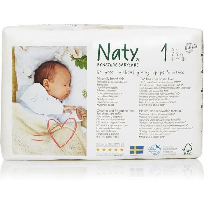 Couches écologiques Kit & Kin Taille 4 (9-14 Kg) - 128 Couches Hypoallergéniques - 11