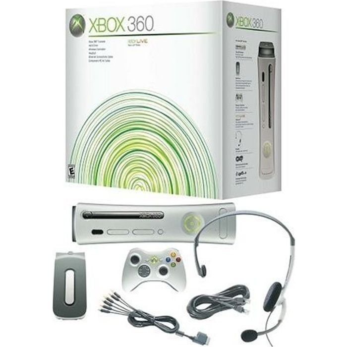 Console Xbox 360 Premium Pack - Microsoft - Bundle - Blanc - 20 Go - Manette sans fil État correct -  reconditionné disponible sur Cdiscount Seconde Vie