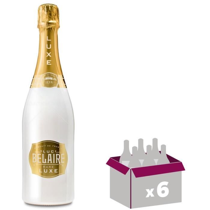 Lot de 6 - Luc Belaire Rare Luxe - 6x75cl - Vin Blanc