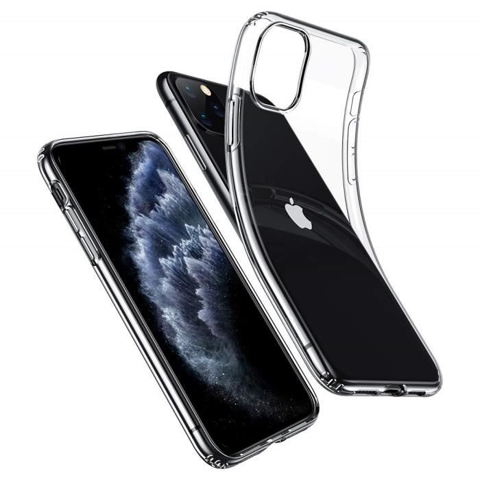 Coque pour iPhone 11 Pro Max, Bumper Housse Etui de Protection Transparent en Silicone TPU Souple [Ultra Fin] [Ultra Léger] pour iPh