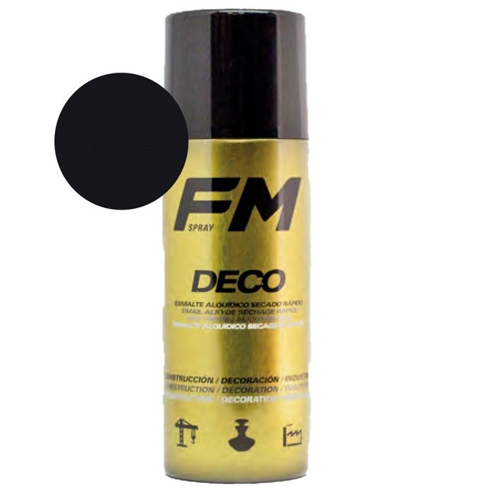 Bombe de peinture noir 400ml Noir satin - RAL 9005