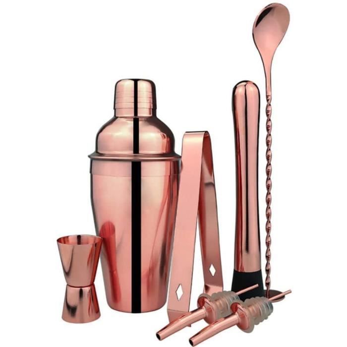 SET COCKTAIL LUOXU Barman Set Premium Set Cocktail Inoxydable en Acier Shaker 7 Pièces Combinaison avec 550Ml Capacit&eac496