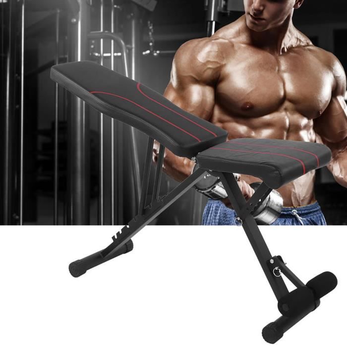 Cikonielf Banc de musculation utilitaire Banc pliable réglable Banc de musculation multifonctionnel pour l'entraînement complet du