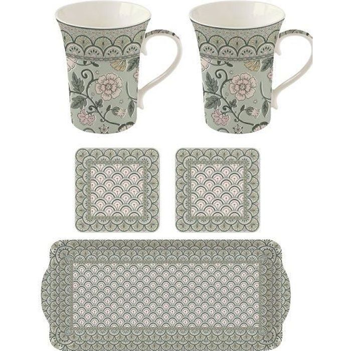 COFFRET MUG XXL EN PORCELAINE 600 ML MONSOON GREEN - EASYLIFE