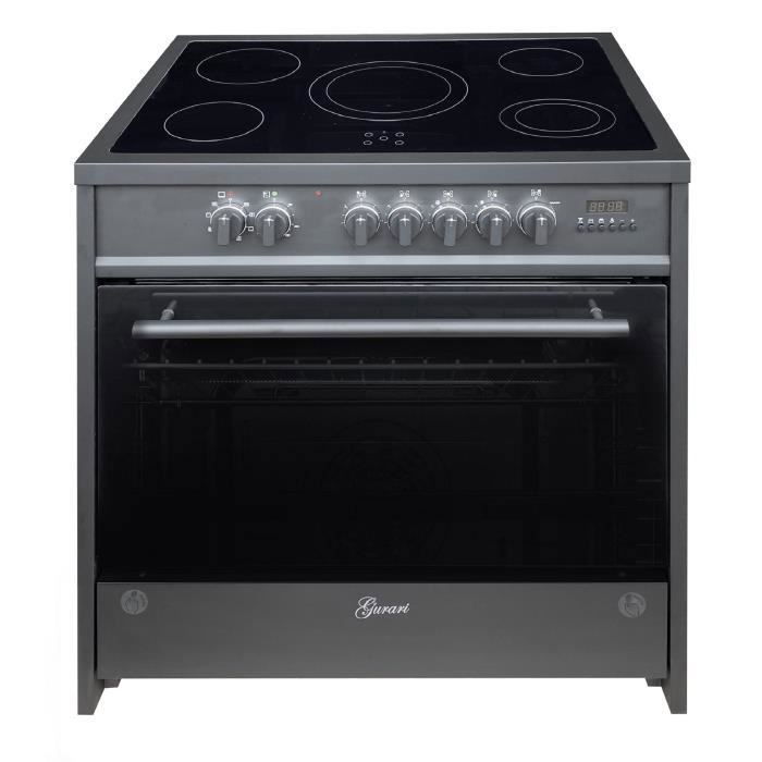 GURARI GCH E 912 BL Centre de cuisson électrique 90 cm, noir, Range Coocker