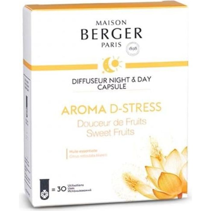 Diffuseur electrique - maison berger recharge diffuseur night & day aroma d-stress