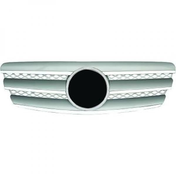 Grille de calandre argent chrome MERCEDES CLASSE E (W211) de 02 à 06