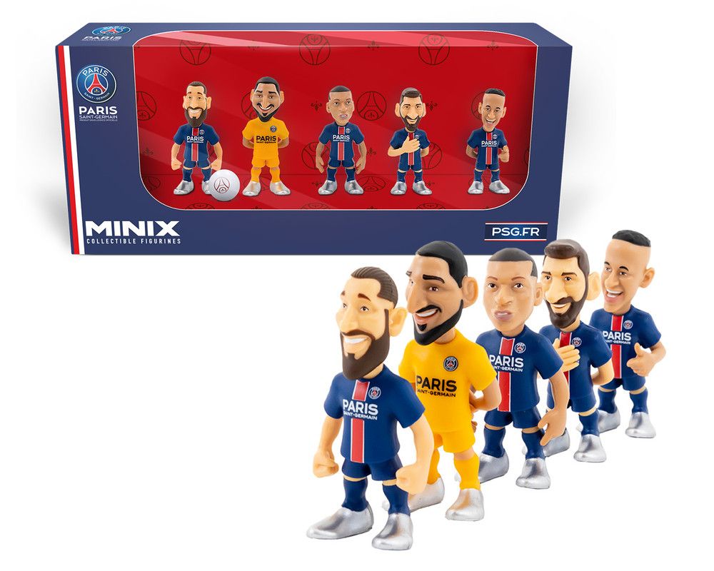 Minix - PSG - Pack de 5 Figurines - 7 cm