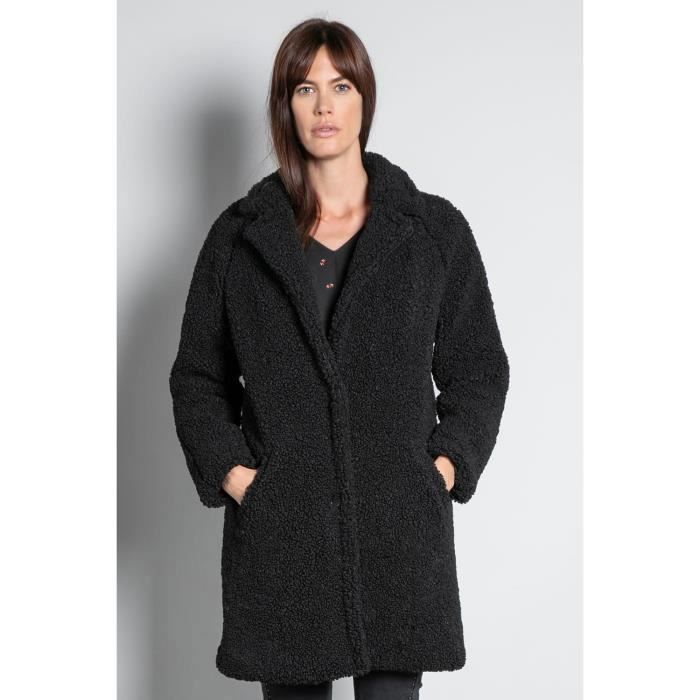 DEELUXE Manteau oversize à bouclettes MILDA Black