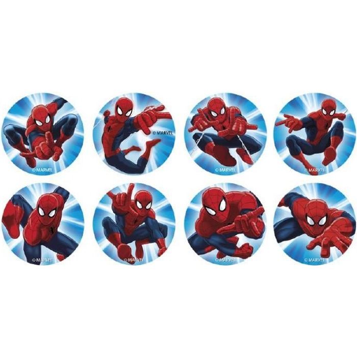 16 MINI DISQUES EN SUCRE SPIDER-MAN ™