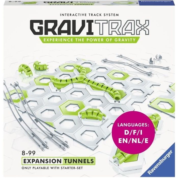 GraviTrax Set d'extension Tunnels - Jeu de construction STEM - Circuit de billes créatif - Ravensburger 18 pièces - dès 8 ans