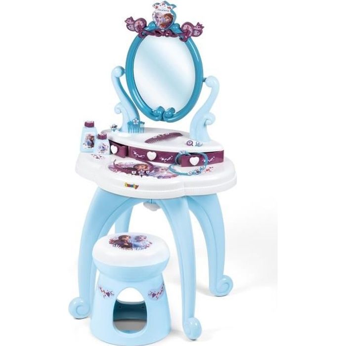 SMOBY La Reine des Neiges 2 Coiffeuse 2 en 1 - 10 Accessoires