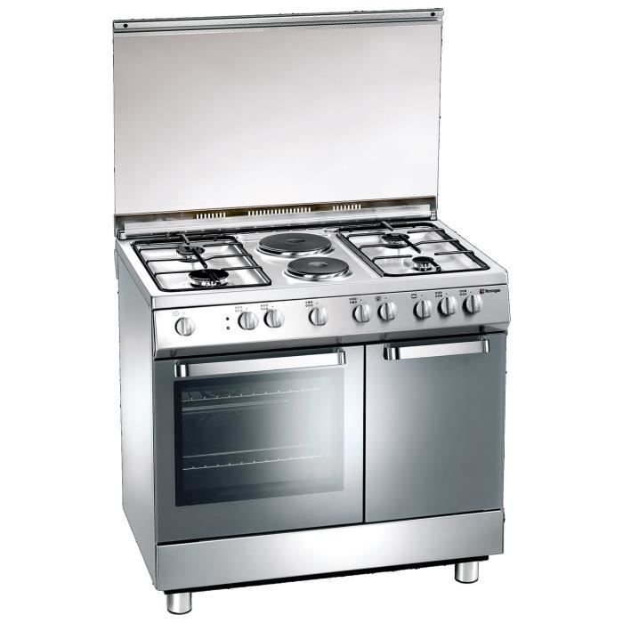 Tecnogas D923XS, Built-in cooker, Acier inoxydable, Rotatif, Devant, Cuisinière à gaz, Acier inoxydable