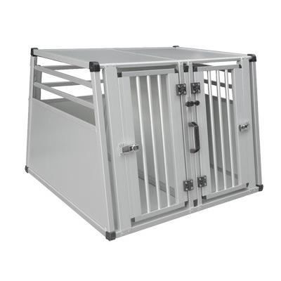 Box transport alu+mur sép. 2 chiens 88x92x68cm XL
