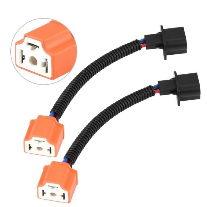 VBESTLIFE câble de conversion de phare adaptateur 2pcs H13 9008 à H4 9003 Hb2 adaptateur câble de conversion de phare femelle