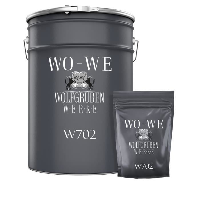 5Kg Gris platine - W702 Peinture époxy pour sol garage Revêtement industriel pour beton