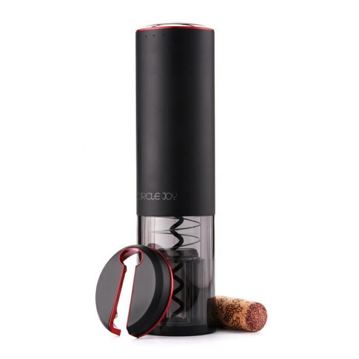 Tire Bouchon Électrique XIAOMI Circle Joy - Ouvreur de Vin Rouge Électrique Automatique Tactile Rechargeable - Noir
