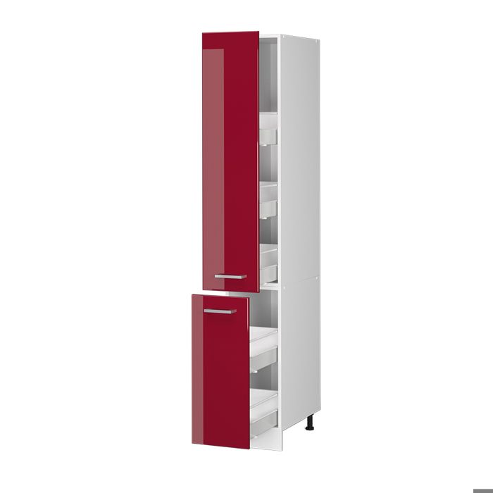 Armoire haute universelle R-Line 30cm avec portes Rouge bordeaux Haute brillance Vicco 41898
