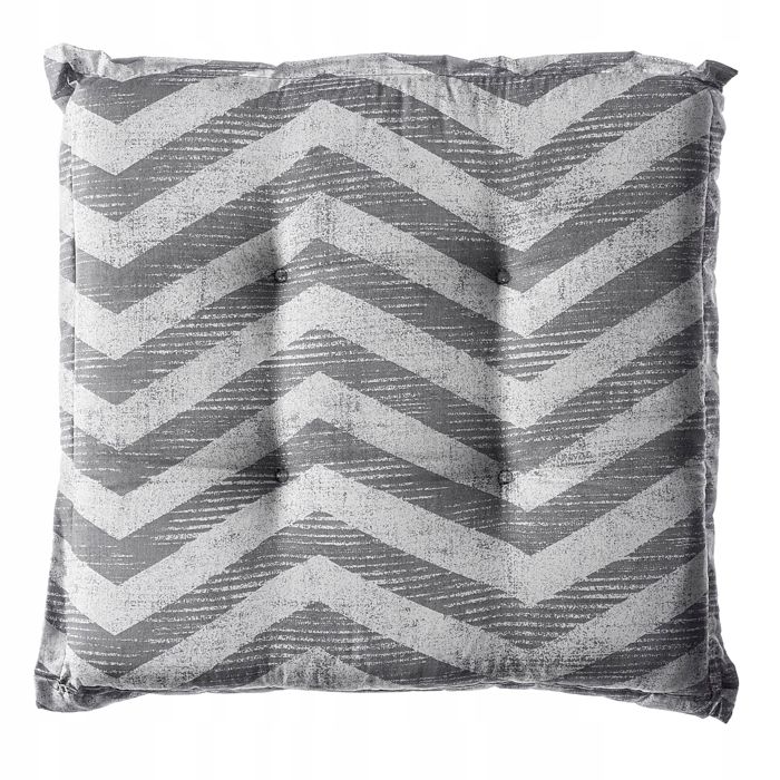 KADAX Coussin de chaise de jardin 46 x 46 x 5 cm en coton rembourrages doux pour fauteuil de jardin gris